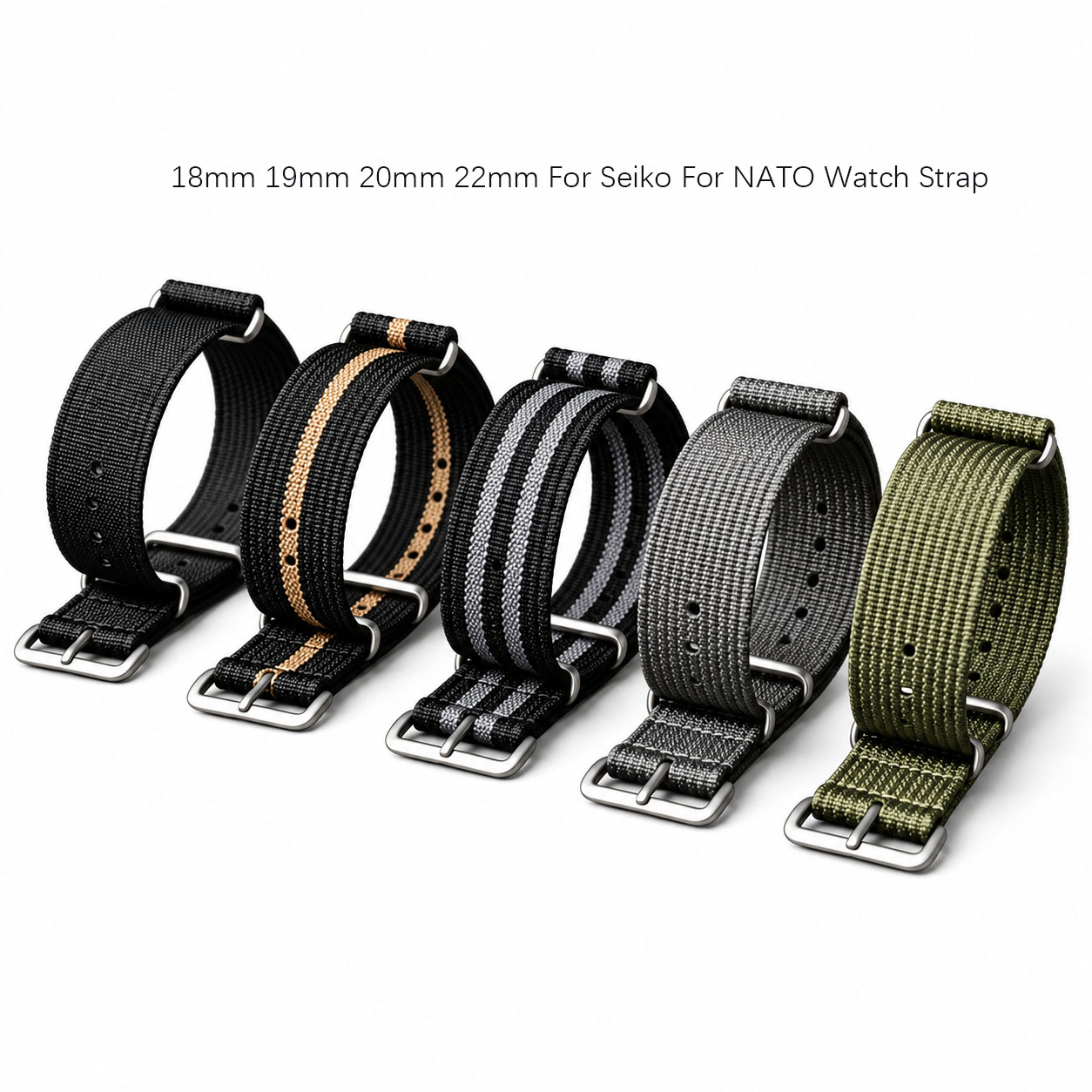 Nato Strap Nylon - 18mm 19mm 20mm 22mm Cinturino NATO