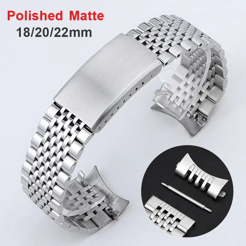 Curved Spring Bar - Cinturino per orologio in acciaio inossidabile