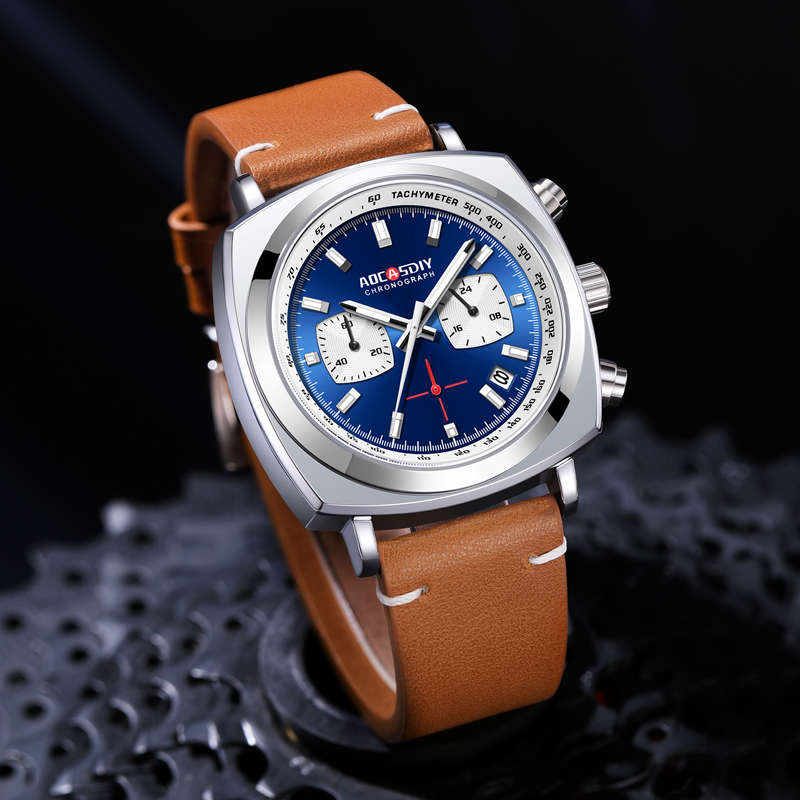 Nuovo Orologio Quadrato da Uom - Suede Strap Watch recensione e prezzo